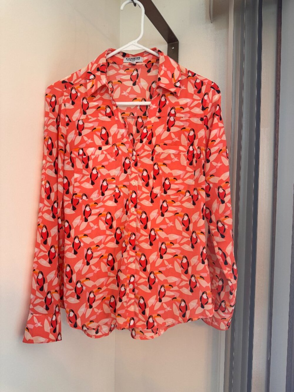 Pink Tropical Toucan Express Blouse The Portofino Shirt